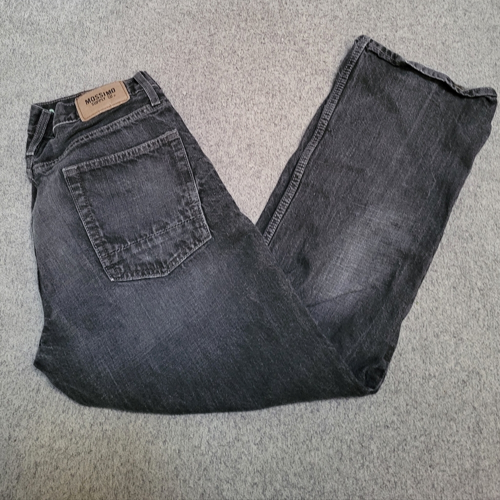 Mossimo Men's Dark Gray, Black Relaxed Jeans Sz 34x30